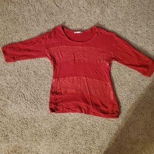 Maurices Red Sparkle Shirt